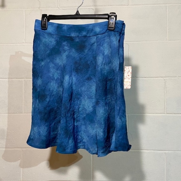 Free People Womens Martine Flirt Mini Skirt Blue Tie-Dyed Going Out Party A-Line - Picture 8 of 8